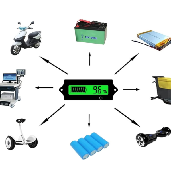 INDICADOR DE CARGA DE BATERIA PANTALLA LED RV 12/24/36/48V DC - Imagen 3
