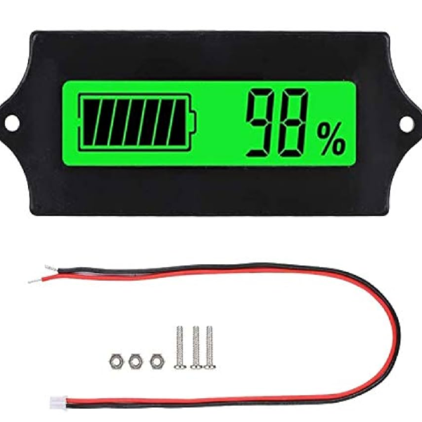INDICADOR DE CARGA DE BATERIA PANTALLA LED RV 12/24/36/48V DC
