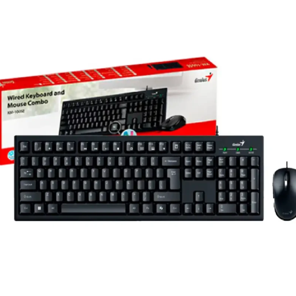 TECLADO GENIUS USB CON MOUSE OPTICO WIRED USB