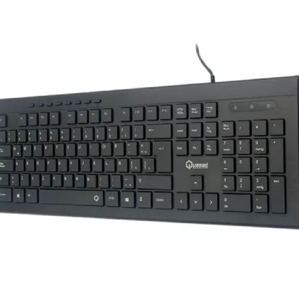 TECLADO QUASAD WIRED BLACK USB - Imagen 2