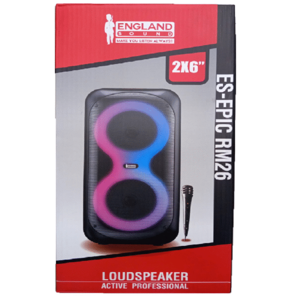 CAJA AMPLIFICADA CON BATERIA 2X6 PULGADAS RM26 - Imagen 4