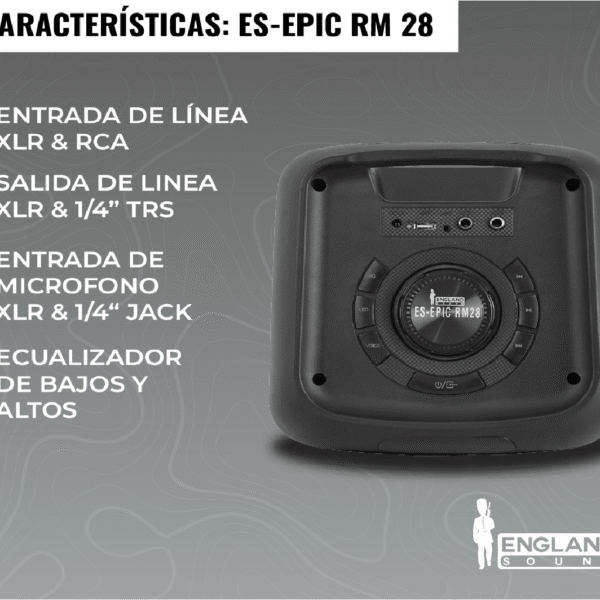 CAJA AMPLIFICADA CON BATERIA 2×8 PULGADAS - Imagen 6