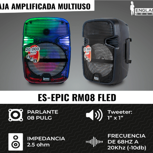 CAJA AMPLIFICADA CON BATERIA 8 RM08-FLED - Imagen 6