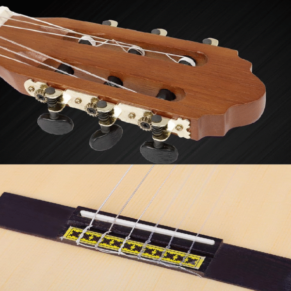 GUITARRA CLÁSICA NATURAL DE MADERA DE ABETO Y TILO 39" - Imagen 3