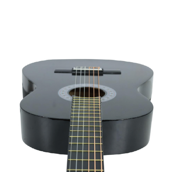 GUITARRA CLÁSICA NEGRA DE MADERA DE ABETO Y TILO 39# - Imagen 4