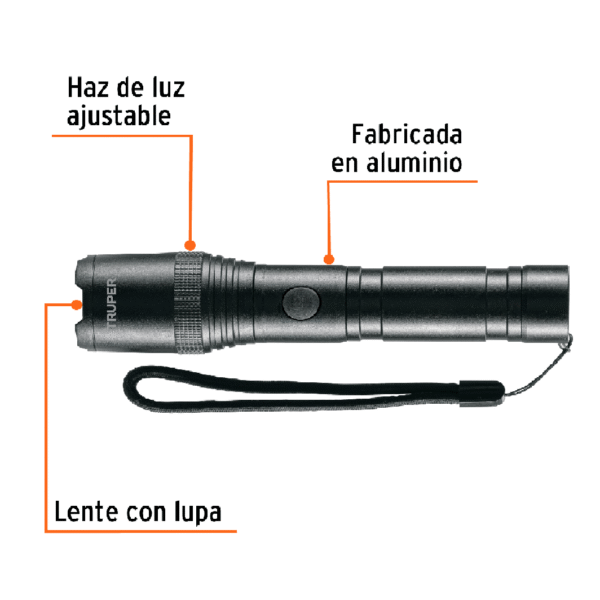 LINTERNA ALUMINIO 420LM BATERIA ION LITIO IP44 - Imagen 3