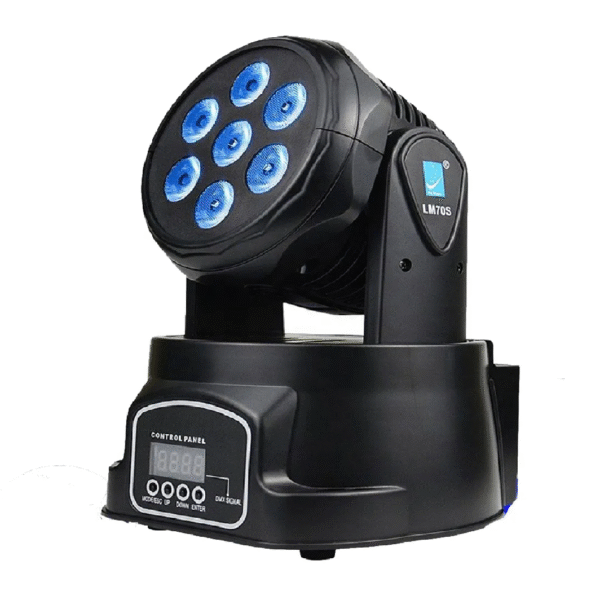 LUZ MINI ROBOTICA LED RGBW, 7LEDX8W, DMX-5