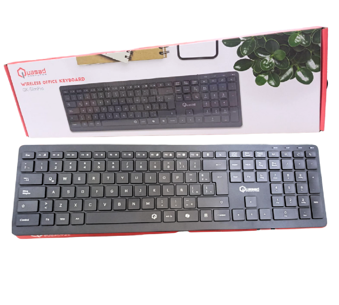 TECLADO QUASAD QK-SLIMPRO Wireless Recargable Slim Desing Black TECLADO QUASAD QK-SLIMPRO Wireless Recargable Slim Desing Black - Imagen 1