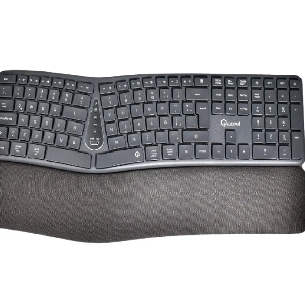 TECLADO QUASAD TRIPLE MODE ERGO SPLIT 3D 2.4Ghz BT MULTIMEDIA - Imagen 2