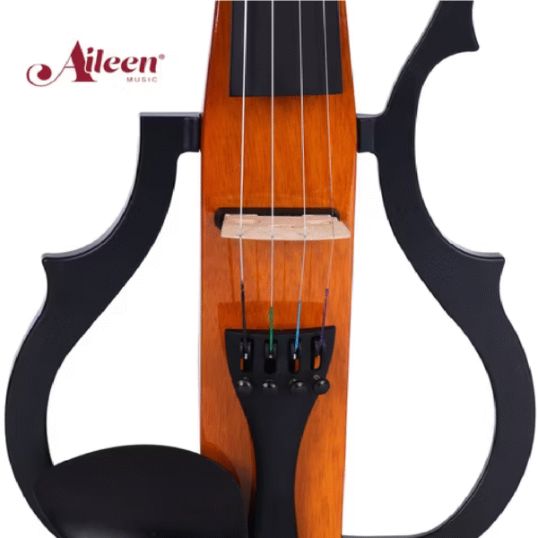 VIOLÍN ELÉCTRICO 4/4 CUERPO SÓLIDO DE OKOUME Y PLÁSTICO CON DIAPASÓN DE ÉBANO - Imagen 4