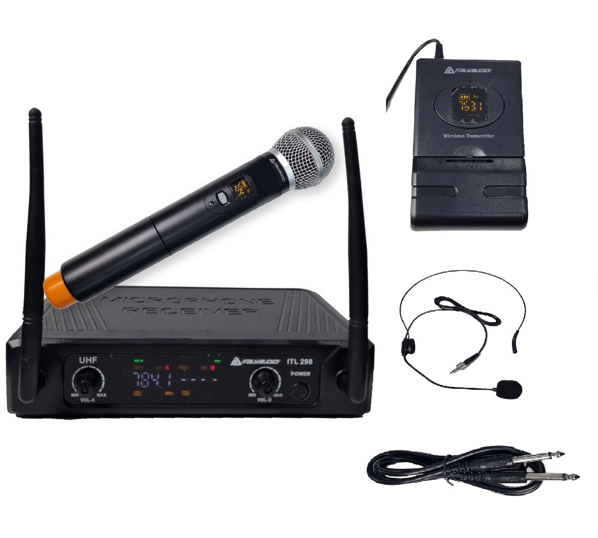 MICROFONO DE MANO Y DIADEMA ITALY AUDIO ITL298 3 MICROFONO DE MANO Y DIADEMA ITALY AUDIO ITL298 - Imagen 1