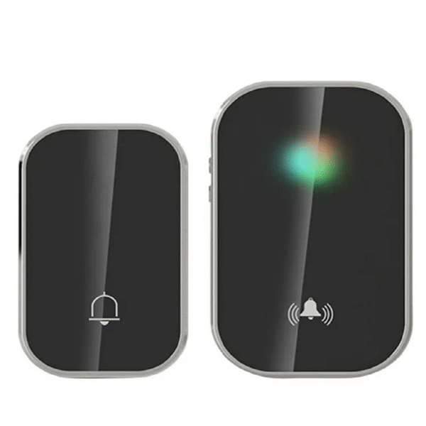 TIMBRE INALÁMBRICO 110V 1BOTÓN NEGRO/SILVER