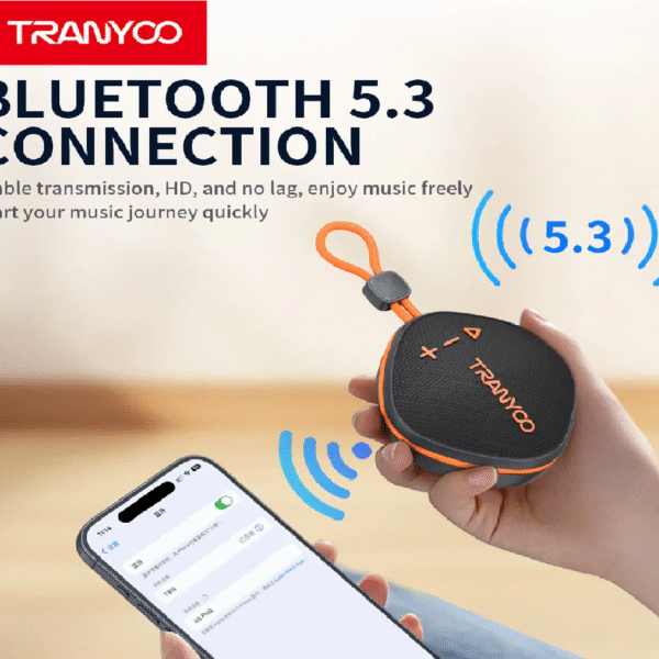 PARLANTE PEQUEÑO PORTÁTIL-INALÁMBRICO PARA EXTERIORES NARANJA - Imagen 3