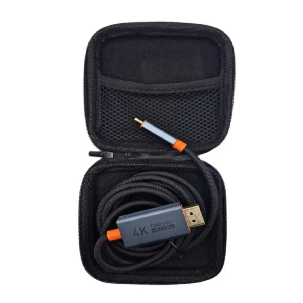 CABLE TIPO C A DISPLAY PORT 4K 2MT CON ESTUCHE - Imagen 3