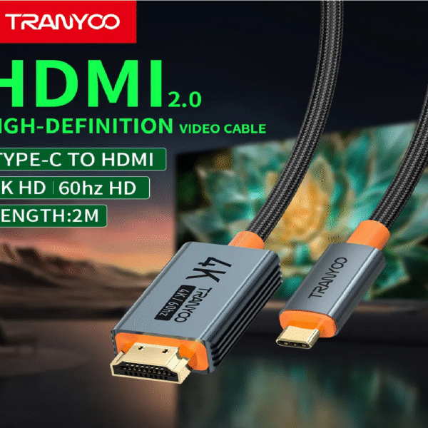 CABLE TIPO C A HDMI 4K 2MT CON ESTUCHE