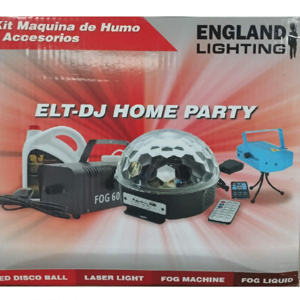 KIT DE LUCES, LASER Y CAMARA DE HUMO