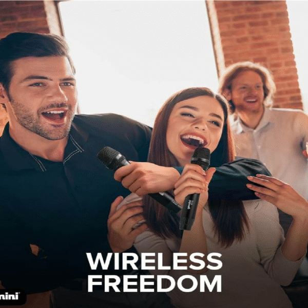 MICROFONO DOBLE INALAMBRICO UHF RECARGABLE, DE MANO - Imagen 5