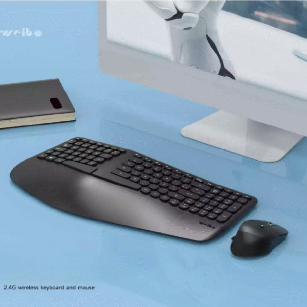 COMBO TECLADO Y MOUSE ERGONOMICO INALANBRICO - Imagen 6