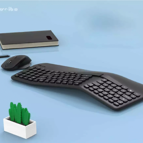 COMBO TECLADO Y MOUSE ERGONOMICO INALANBRICO - Imagen 4