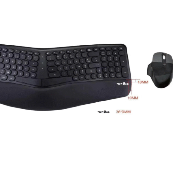 COMBO TECLADO Y MOUSE ERGONOMICO INALANBRICO - Imagen 2