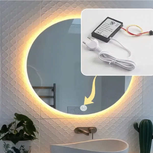 INTERRUPTOR TÁCTIL PARA ESPEJO 110V/12V PARA CINTA LED DUAL - Imagen 2