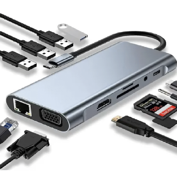 ADAPTADOR TIPO C A RJ45 11 EN 1 DOCKING